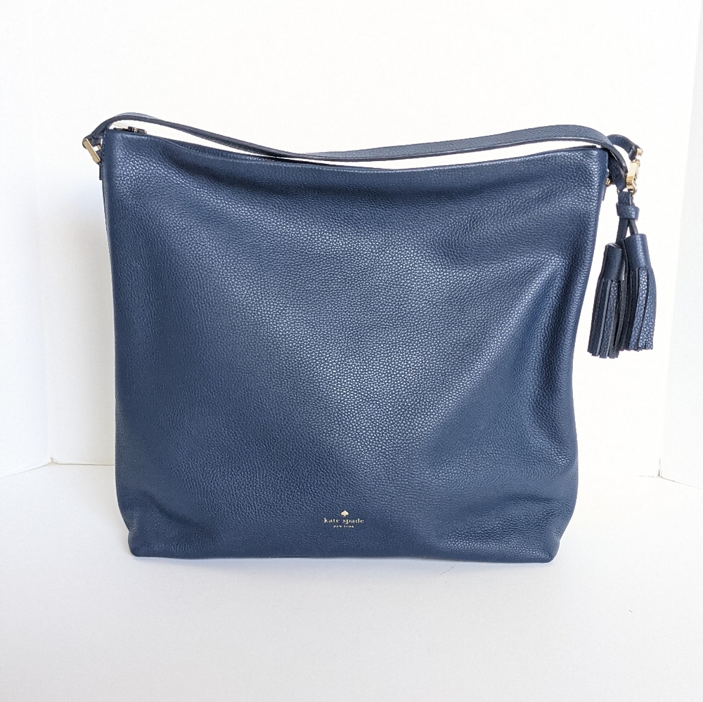 Kate Spade Large Midnight Blue Tote Leather Handbag